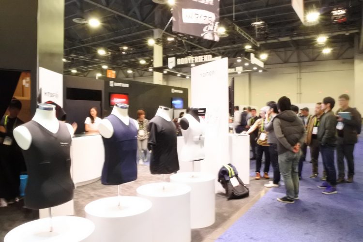 Mitsufuji Corp. showcases its “smartwear” products at this year’s Consumer Electronics Show in Las Vegas. | MITSUFUJI CORP.