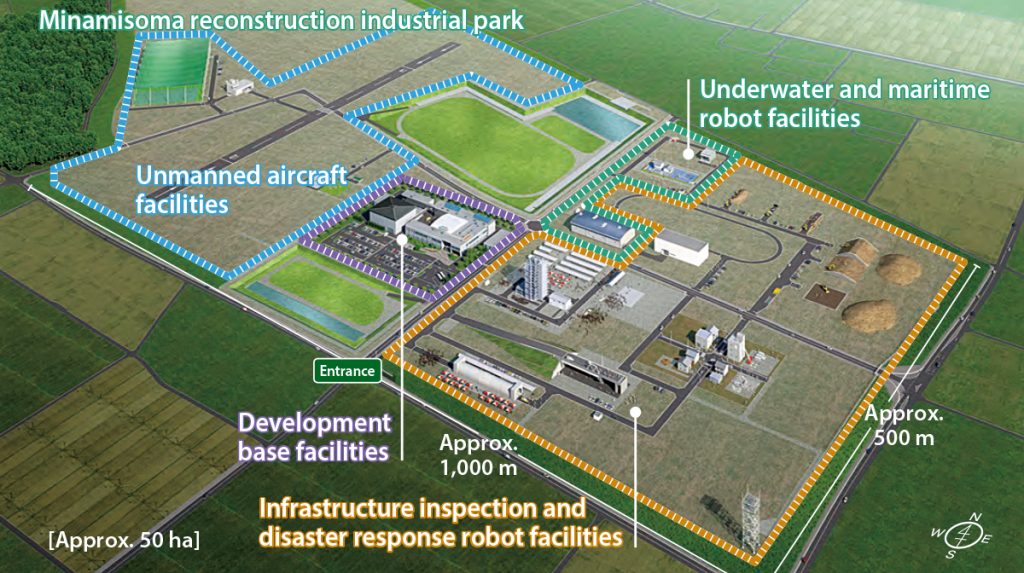 The layout of the Fukushima Robot Test Field